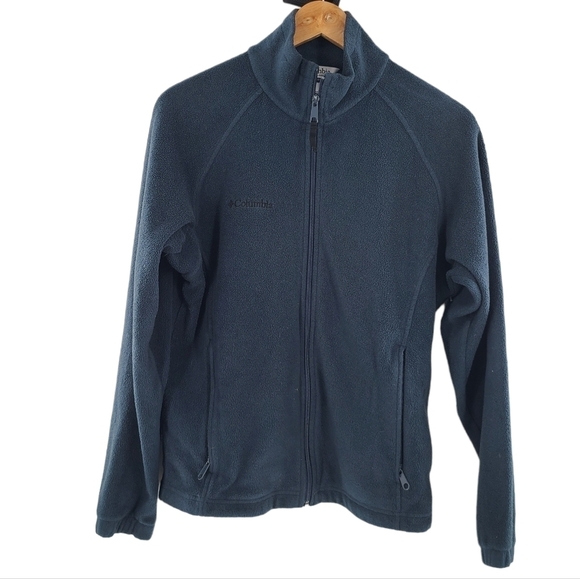 Columbia Womens Fleece Jacket Coat Full Zip Blue‎ Size Medium - Picture 1 of 5